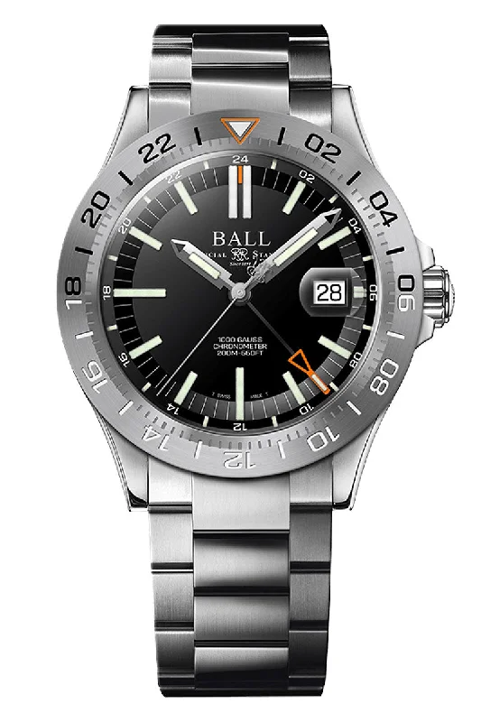 Men's Cushion Case Dress Watches-Ball Engineer III Outlier GMT Limited Edition DG9000B-S1C-BK