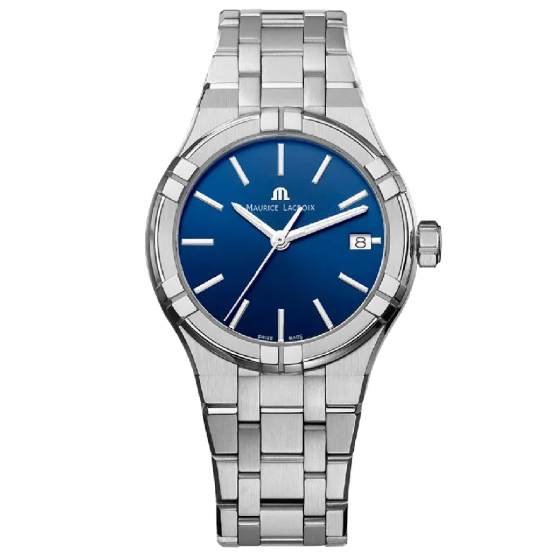 Men's Swiss Casual Wear Edition-Maurice Lacroix Ladies Blue Aikon Quartz Watch AI1106-SS002-430-1 Men's Swiss Casual Wear Edition-Maurice Lacroix Ladies Blue Aikon Quartz Watch AI1106-SS002-430-1