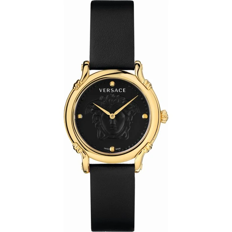 Men's Swiss Christmas Gift Edition-Versace Safety Pin Ladies Black Watch VEPN00320