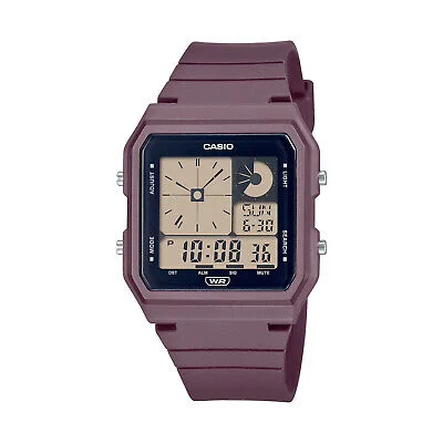 Unisex Unique Shape Watches-Casio Unisex Watch Vintage Pop Digital Aubergine LF-20W-5ADF