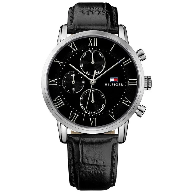 Men's Wedding Dress Watches-Tommy Hilfiger 1791401 Men's Kane Black Watch