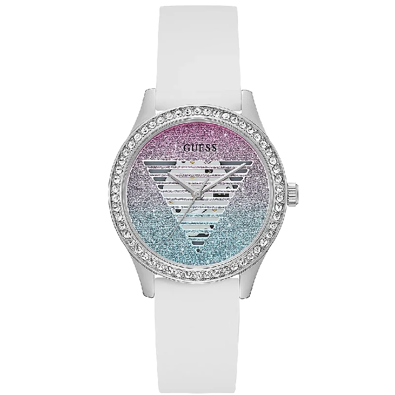 Men's International Brand Dress Watches-Guess Idol Ladies White Watch GW0530L5
