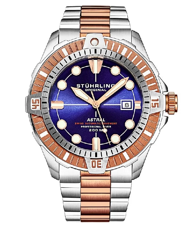 Blue Dial/Silver Case/Two Tone Rose Bracelet