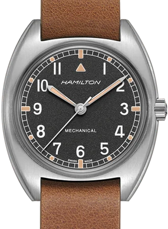 Men's Field Watches Case Replacement-Khaki Pilot Pioneer Mechanical - Leather Ref. H76419531