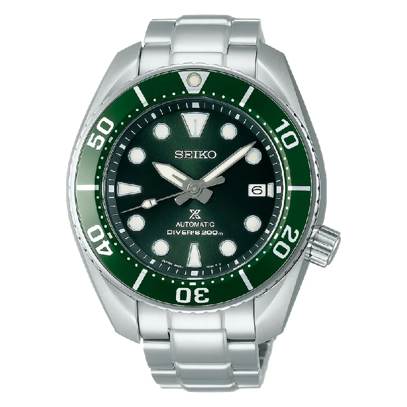 Men's Thin Case Sports Watches-Orologio Seiko Prospex SPB103J1 Sumo verde