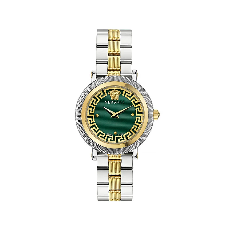 Men's Swiss Digital Edition-Versace Greca Flourish Ladies Gold Watch VE7F00523