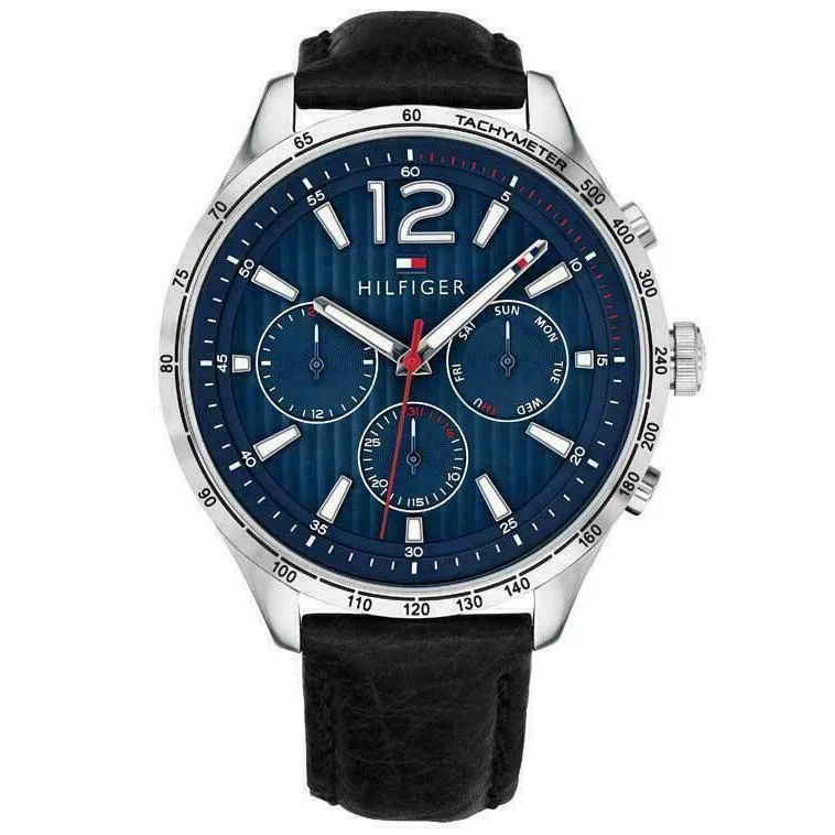 Men's International Brand Dress Watches-Tommy Hilfiger 1791468 Men's Blue Chronograph Watch