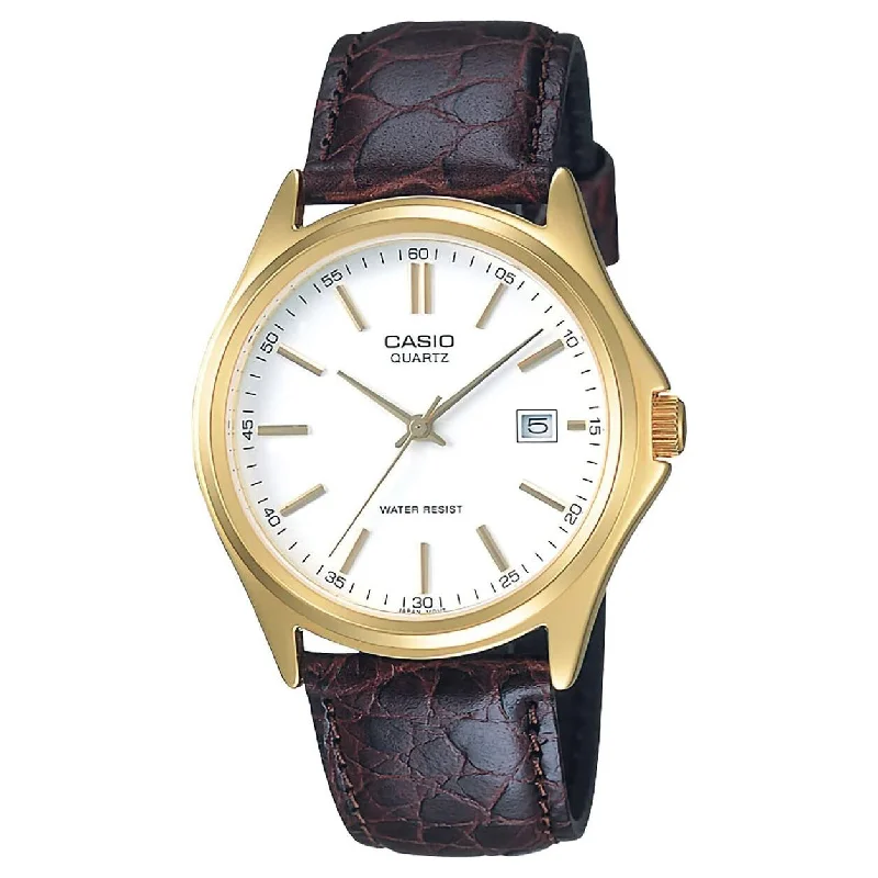 Unisex Classic Design Watches-Casio Unisex Brown Watch MTP-1183Q-7ADF