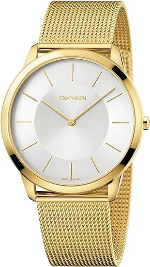 Men's Swiss Eco-Drive Edition-Calvin Klein Minimal Dress Watch Gold K3M2T526