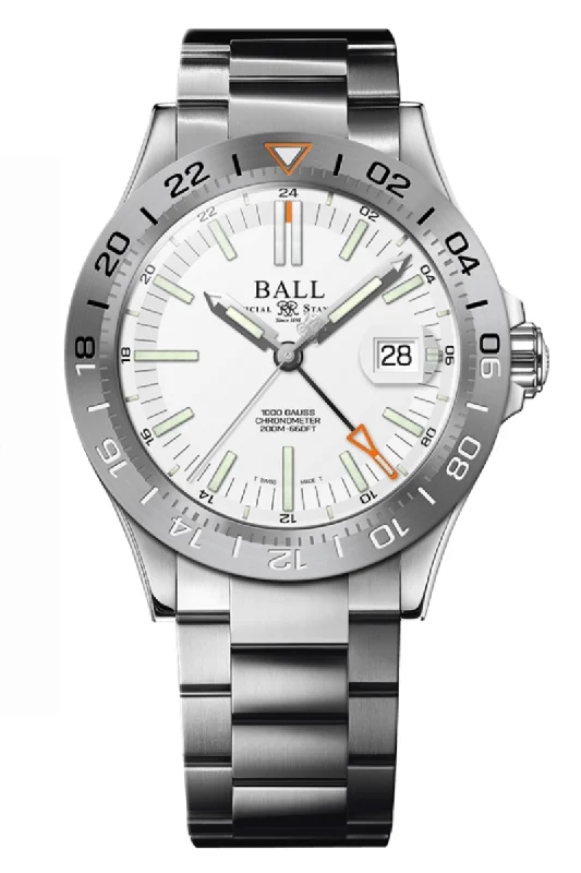 Men's Oval Case Dress Watches-Ball Engineer III Outlier GMT Limited Edition DG9000B-S1C-WH