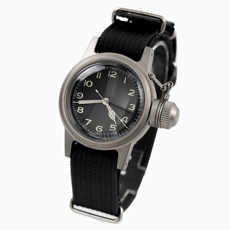 Men's Military Watches with LED -Thorn Sterile 36mm Automatic Retro Military Watch
