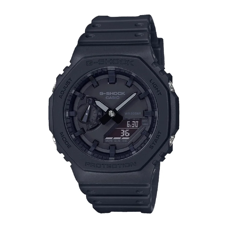 Men's Round Case Design Sports Watches-Orologio G-Shock GA-2100-1A1ER nero Stealth total black