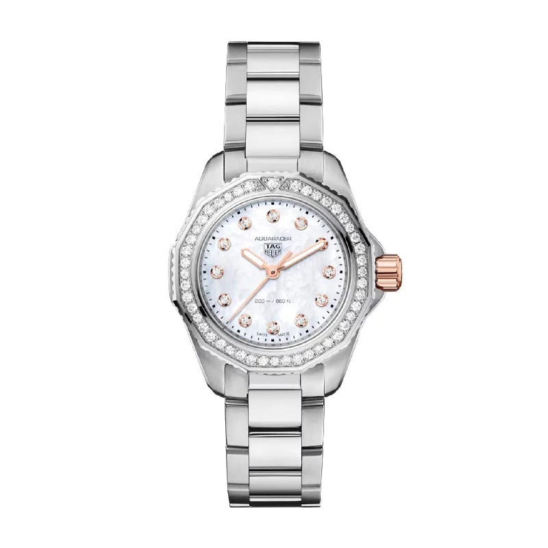 Men's Swiss Engagement Edition-Tag Heuer Aquaracer Ladies Diamond White Watch WBP1451.BA0622