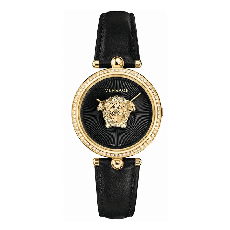 Men's Swiss Watch Digital Edition-Versace Ladies Watch Palazzo Empire 34mm Black Gold VECQ00818