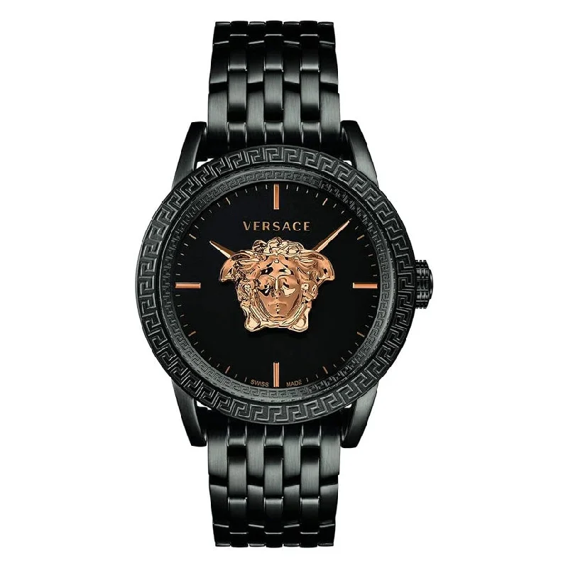 Men's Swiss Watch Factory-Versace Men's Watch Palazzo Empire Black Bracelet VERD00518