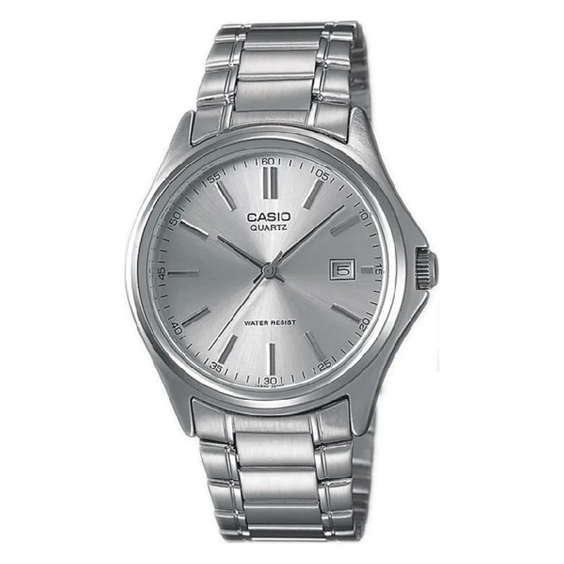 Men's Monogrammed Design Men's Watches-Casio Classic Silver Watch MTP-1183A-7ADF