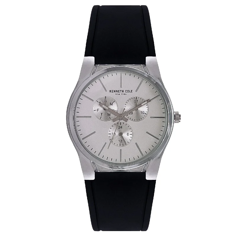 Men's Retro Style Dress Watches-Kenneth Cole Men's Black Watch KC50490001
