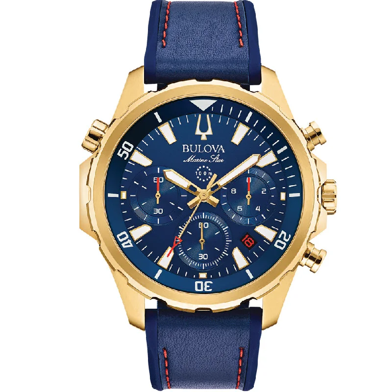 Men's Chronograph Watches with Calendar -Bulova 97B168 Marine Star Chronograph Mens Watch Men's Chronograph Watches with Calendar -Bulova 97B168 Marine Star Chronograph Mens Watch