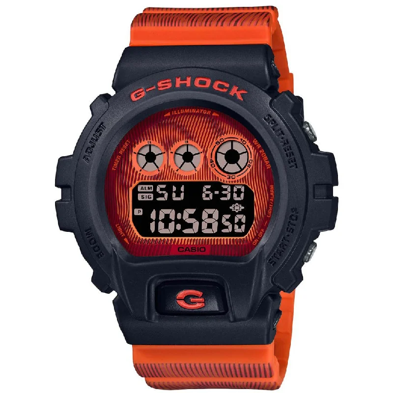 Unisex Limited Edition Design Watches-Casio G-Shock Time Distortion Limited Men's Red Watch DW-6900TD-4ER Unisex Limited Edition Design Watches-Casio G-Shock Time Distortion Limited Men's Red Watch DW-6900TD-4ER
