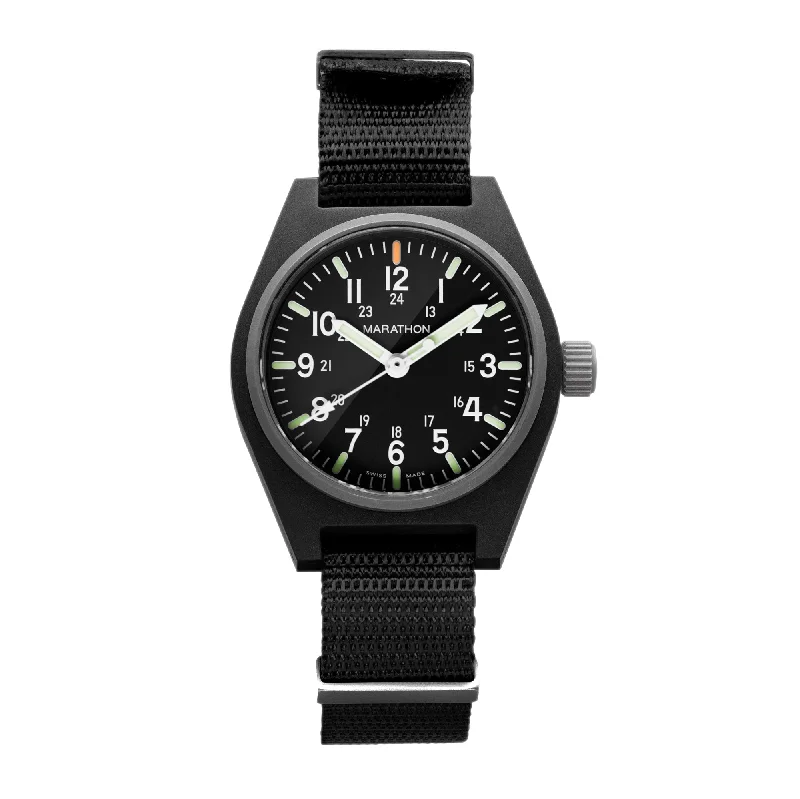 Unisex Romantic Dinner Design Watches-34mm Black General Purpose Quartz with MaraGlo (GPQ)