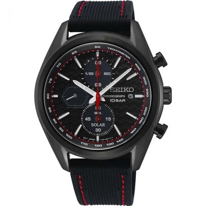 Men's Solar Powered Watch Limited Edition-Seiko Macchina Sportiva SSC777P Solar Chronograph