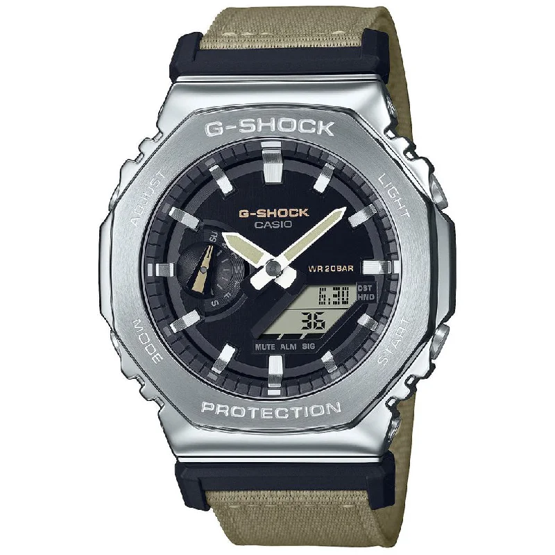 Unisex Sophisticated Design Watches-Casio G-Shock Men's Silver Watch GM-2100C-5AER