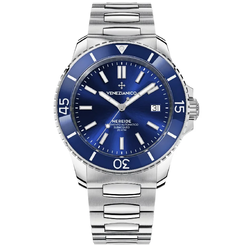 Men's Swiss Wedding Edition-Venezianico 3321502C Nereide 42 Men's Blue Watch