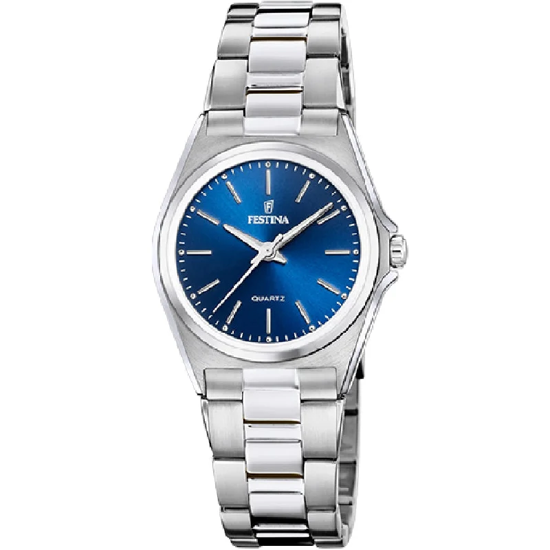 Men's Extra Large Style Men's Watches-Festina Classics Ladies Blue Watch F20553/3