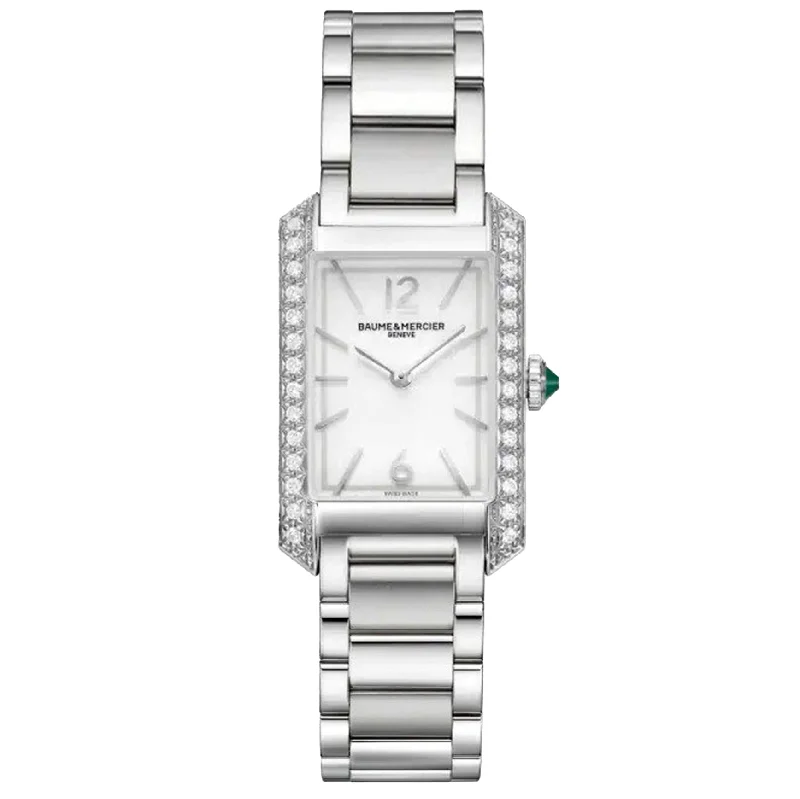 Men's Swiss Watch Brands-Baume & Mercier Ladies White Hampton Watch 10631