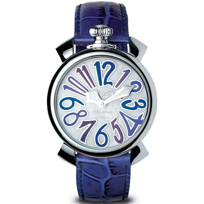 Men's Field Watches Hands-Gaga Milano Ladies Blue Manuale Steel Watch 5020.03