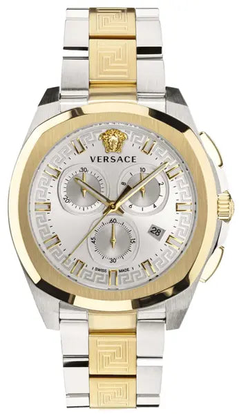 Men's Swiss Luxury Edition-Versace Men's Watch Chrono Geo 43mm White Bracelet VE7CA0823
