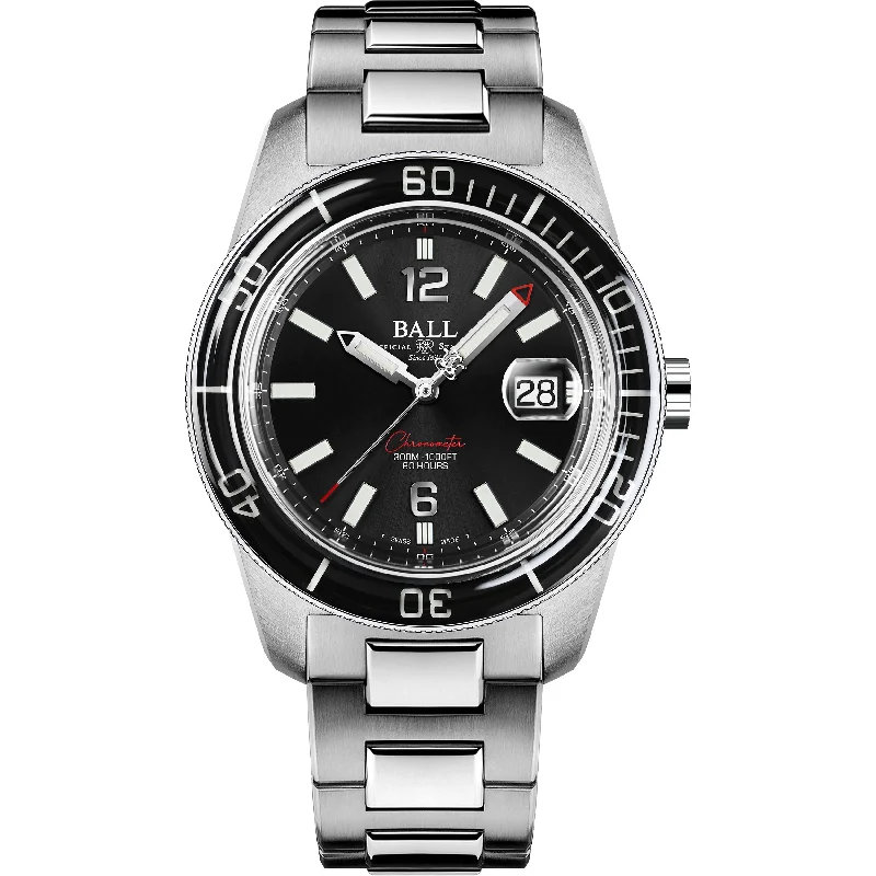 Men's Swiss Office Wear Edition-Ball Engineer M Skindiver III Auto Men's Black Watch DD3100A-S1C-BK Men's Swiss Office Wear Edition-Ball Engineer M Skindiver III Auto Men's Black Watch DD3100A-S1C-BK