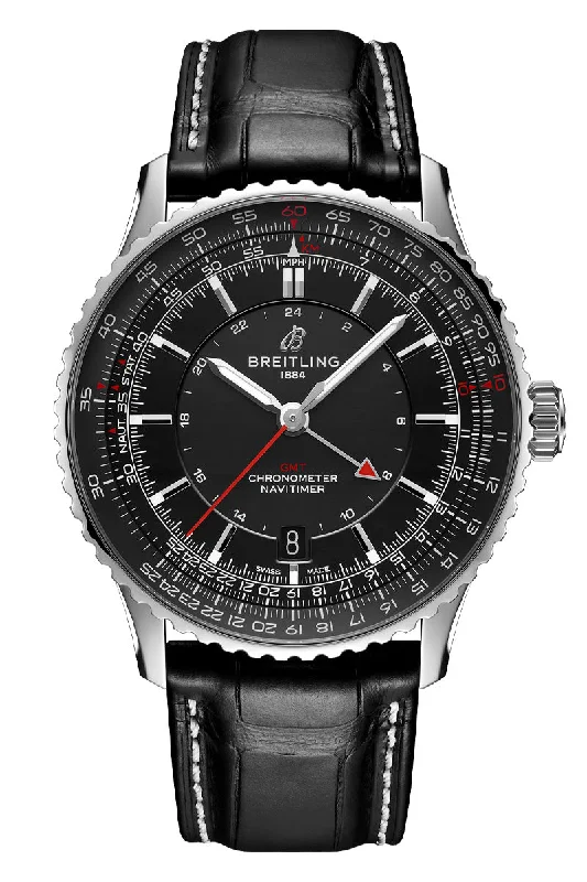 Men's Business Meeting Style Dress Watches-Breitling Navitimer Automatic GMT 41 A32310251B1P1
