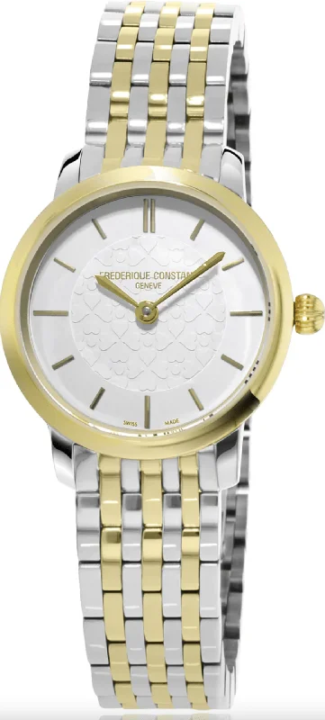 Men's Elegant Style Men's Watches-Frederique Constant Watch Ladies Classic Two-Tone Yellow Gold PVD FC-200WHS3B
