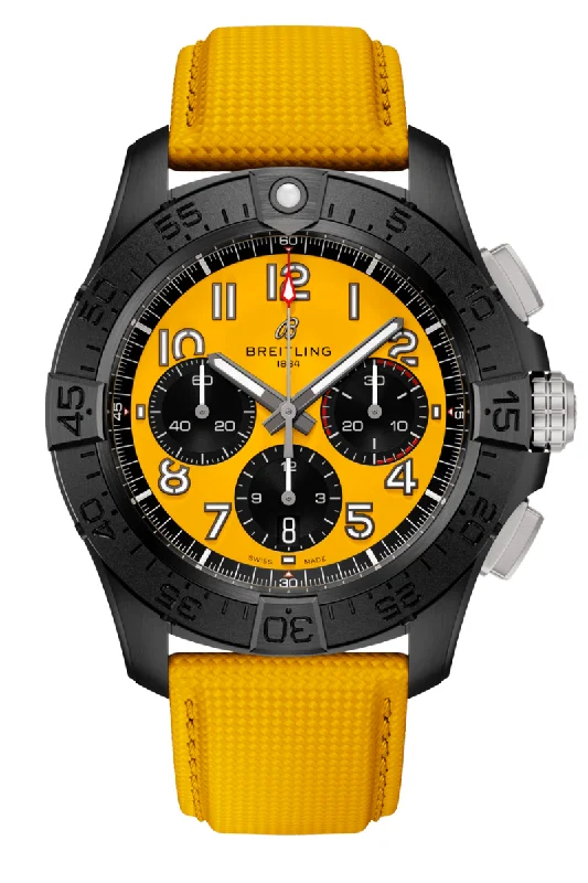 Men's Winter Design Dress Watches-Breitling Avenger B01 Chronograph 44 Night Mission SB0147101I1X1