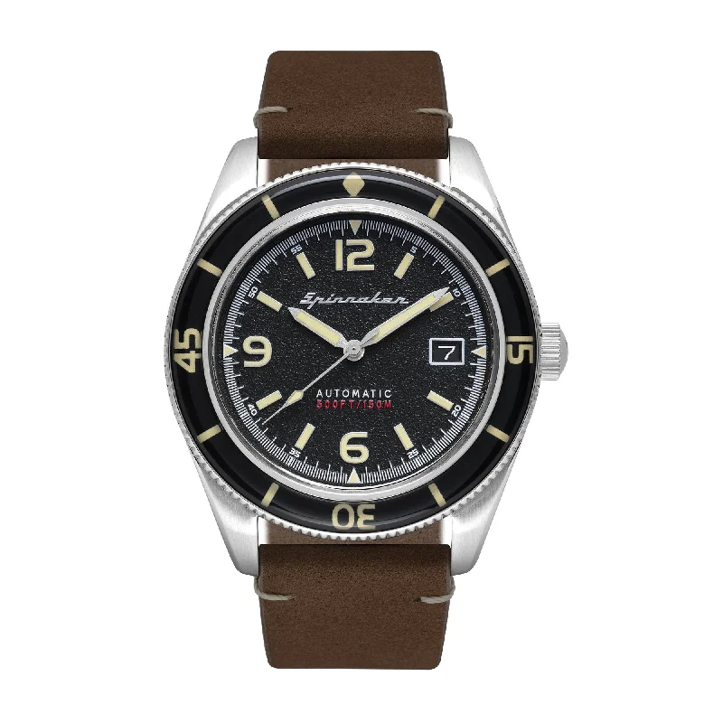Men's Field Watches Solar Powered Edition-Spinnaker Men's Brown Fleuss Watch SP-5055-01