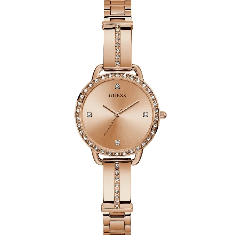 Men's Japanese Made Slim Watches-Guess Bellini Ladies Rose Gold Watch GW0022L3