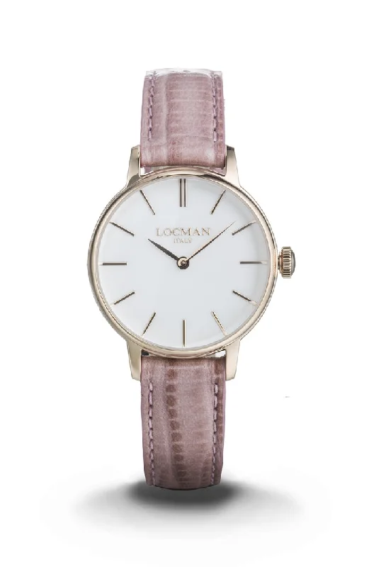 Women's Autumn Style Mechanical Watches-Locman 1960 donna bianco dorato pelle rosa 0253R08R-RRWHRGPP Women's Autumn Style Mechanical Watches-Locman 1960 donna bianco dorato pelle rosa 0253R08R-RRWHRGPP