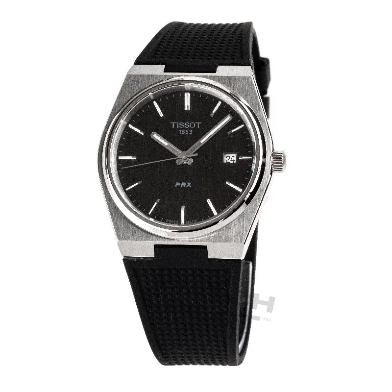 Men's Swiss Engagement Edition-Tissot PRX 40mm Men's Black Watch T1374101705100