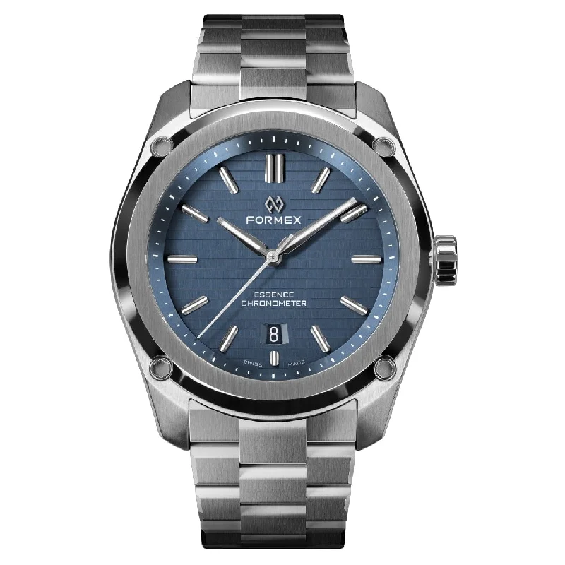 Men's Mechanical Watch Holiday Season Edition-Formex Essence 39 Automatic Chronometer Watch - Blue / Steel Bracelet Men's Mechanical Watch Holiday Season Edition-Formex Essence 39 Automatic Chronometer Watch - Blue / Steel Bracelet