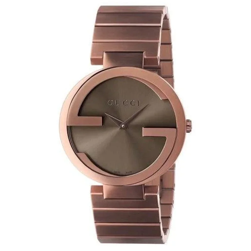 Men's Swiss Night Out Edition-Gucci Watch Interlocking G Ladies 37mm Brown YA133317
