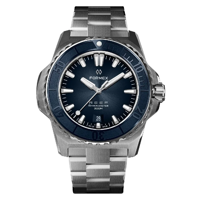 Men's Dive Watches for Everyday Sports -Formex REEF Automatic Chronometer - Blue Dial / Blue Bezel