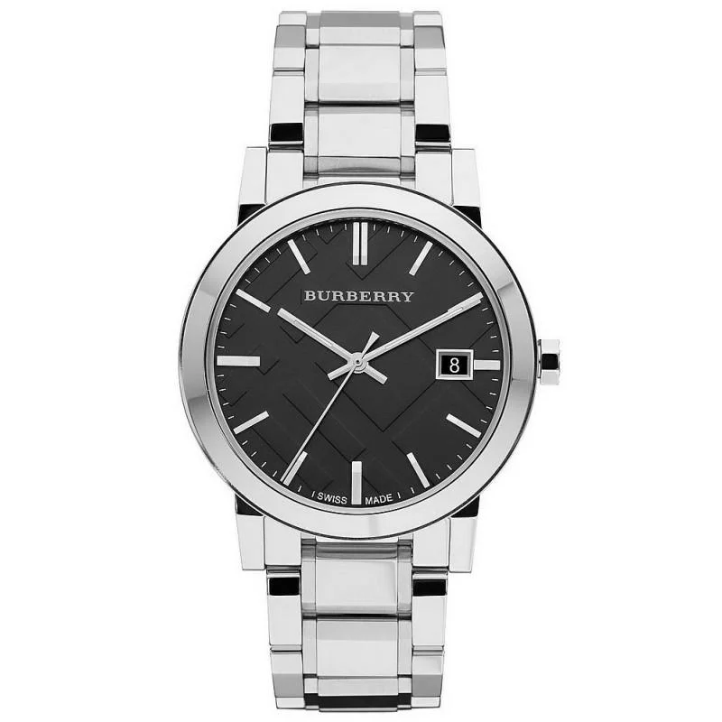 Unisex European Made Watches-Burberry BU9001 The City Black Steel 38mm Watch