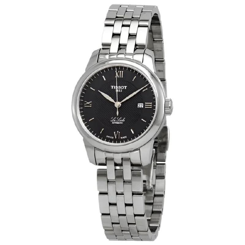 Men's Swiss Watch Eco-Drive Edition-Tissot Le Locle Automatic Ladies Black Silver Watch T0062071105800