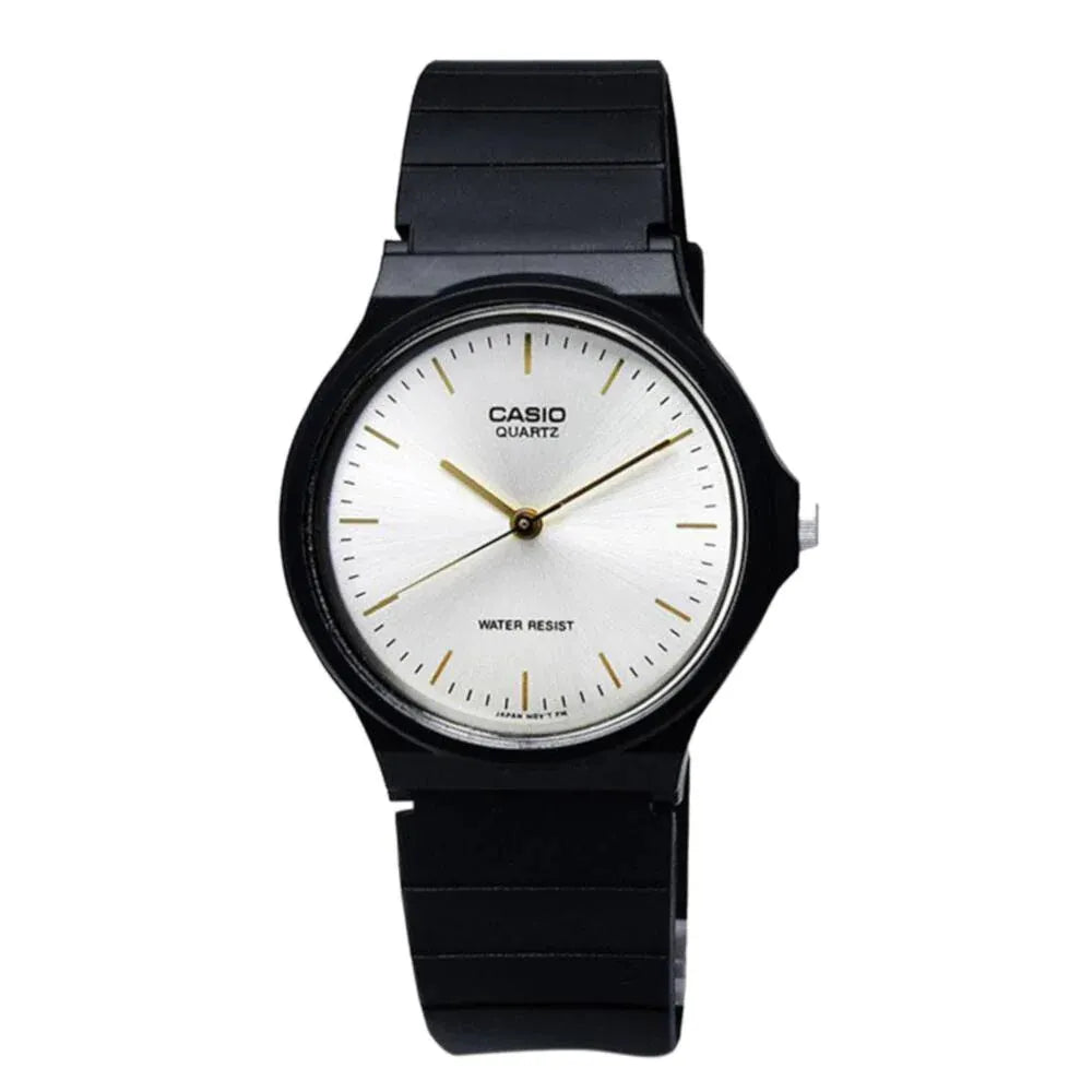 Unisex European Made Style Watches-Casio Watch Collection Black Silver MQ-24-7E2LDF