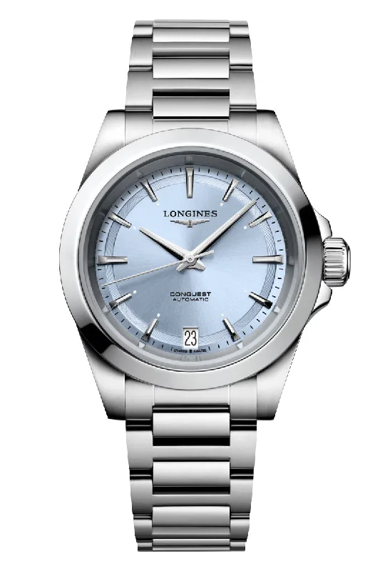 Men's Customized Style Dress Watches-Longines Conquest 34mm Automatic L3.430.4.92.6