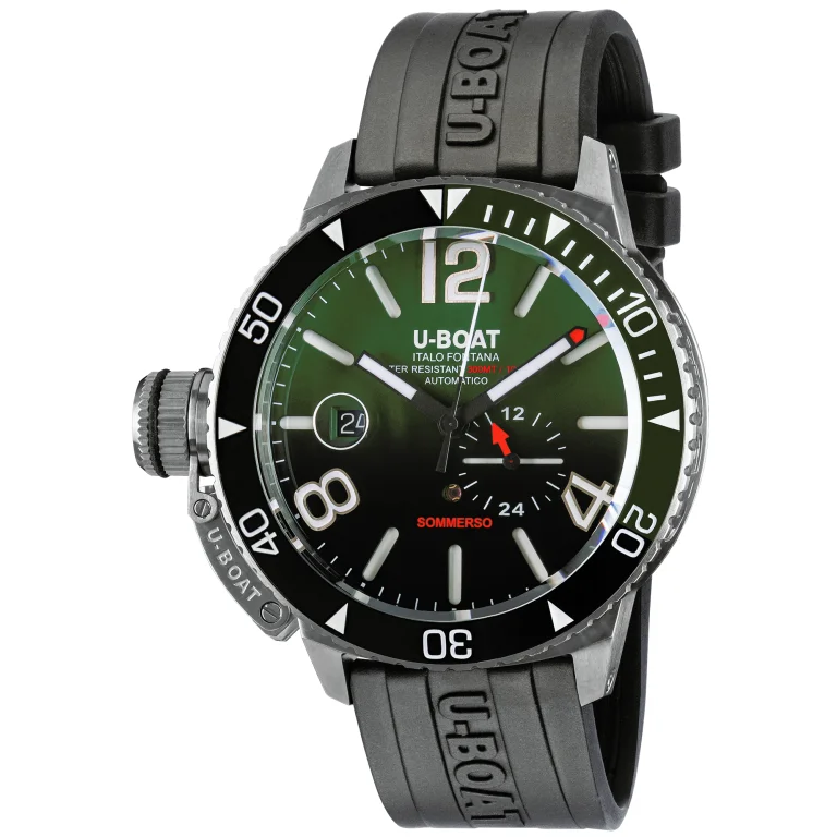 Men's Swiss Designer Edition-U-Boat Diver Watch Automatic Sommerso Ceramic Green 9520