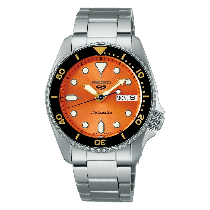 Women's Formal Event Design Mechanical Watches-Orologio Seiko 5 sports SRPK35K1 misura media 38mm arancio Women's Formal Event Design Mechanical Watches-Orologio Seiko 5 sports SRPK35K1 misura media 38mm arancio