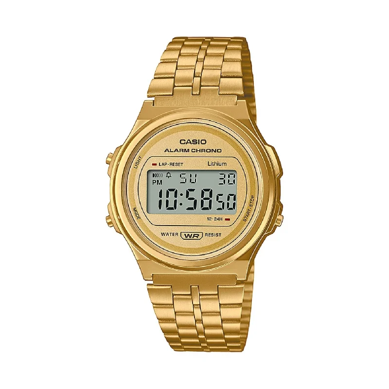 Women's Designer Design Mechanical Watches-Orologio Casio vintage A171WEG-9AEF dorato giallo Women's Designer Design Mechanical Watches-Orologio Casio vintage A171WEG-9AEF dorato giallo
