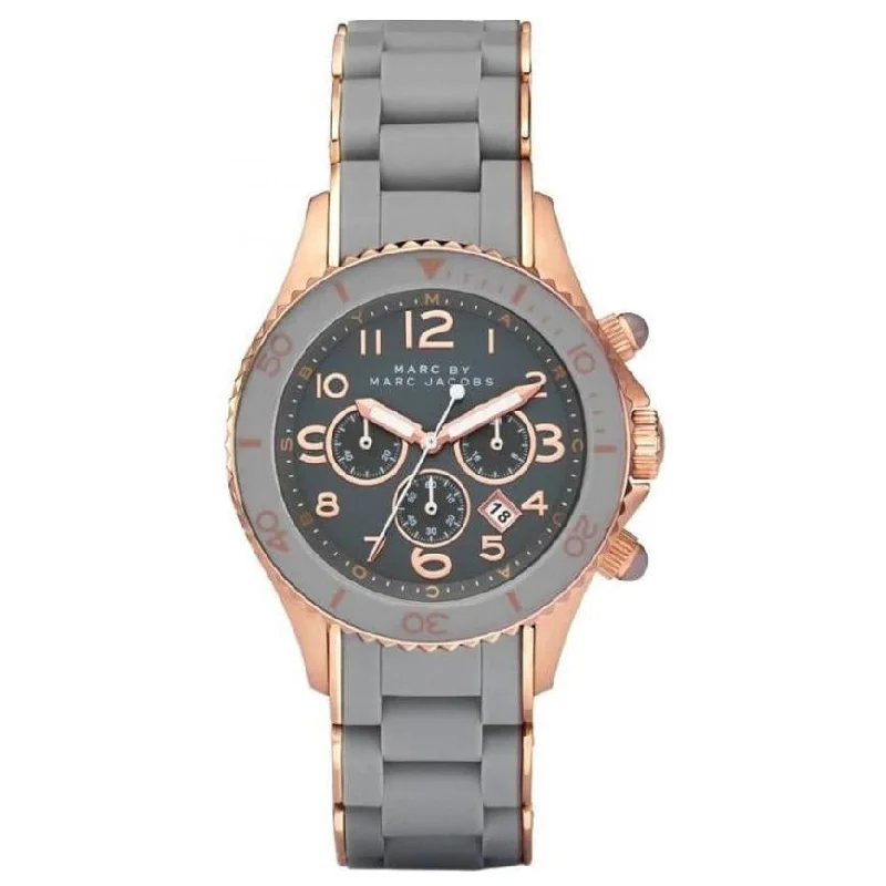 Men's Gold Dress Watches-Marc Jacobs MBM2550 Ladies Rock Gray Watch